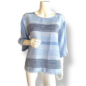 cloth & stone Light Blue Striped Knit Tunic